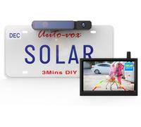 AUTO-VOX 5" Solar Rückfahrkamera Kabellos Set, 3 Mins DIY Installation Akkubetrieben, IP69K Wasserdicht für Pkw, Wohnmobil, Van, Anhänger