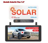 AUTO-VOX 7.2" DVR Solar Rückfahrkamera Kabellos mit 1080P Monitor Einparkhilfe