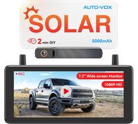 AUTO-VOX 7,2 Zoll Solar Rückfahrkamera Funk 1080P HD