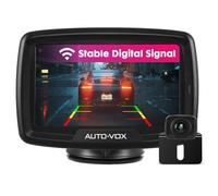 AUTO-VOX Digital Kabellos Rückfahrkamera CS2, Drahtlose Rückfahrkamera mit 4,3" LCD Monitor, Funk Rückfahrkameras mit IP68 Wasserdicht, Nachtsicht, Interne Antenne, Einfache Installation