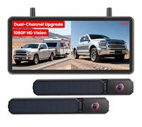 AUTO-VOX Dual Solar Rückfahrkamera Kabellos 7,2" HD Split-Screen Monitor
