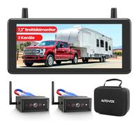 AUTO-VOX Magnetische Rückfahrkamera Kabellose : 7,2" 1080P Split-Screen Monitor mit DVR, Dual-Kamera, 6600mAh Akku, Rückfahrkameras mit IR-Nachtsicht für Wohnmobil, Anhänger und LKW