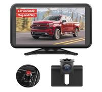 AUTO-VOX Rückfahrkamera Auto Plug & Play 4.8" 1080P Stabiles Signal, klares Nachtsicht Rückfahrkamera-System, IP69K Rückfahrkameras mit 3X Zoom für LKW SUV Wohnmobil
