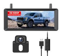 AUTO-VOX Rückfahrkamera Kabellos Auto: 7.2" LCD 1080P Rückfahrkamera Funk unterstützt, Rückfahrkameras Nachrüsten mit Stabilem Signal, IP69K Wasserdichter,Nachtsicht für Auto LKW Wohnmobil