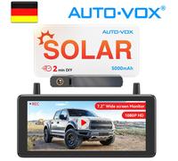 AUTO-VOX Solar Kabellos Rückfahrkamera & 7.2" DVR 1080P Monitor Einparkhilfe Set