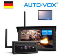 AUTO-VOX Solar 4 Echt Kabellos Rückfahrkamera &7" HD 1080P Monitor IR Nachtsicht