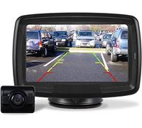 AUTO-VOX TD2 Rückfahrkamera Drahtlos Set mit 4.3" Zoll LCD Monitor | Wireless Einparkhilfe 12V mit IP68 wasserdichte Digital Rückfahrkamera mit Gute Nachtsicht für AUTO LKW