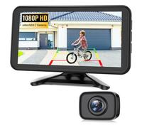 AUTO-VOX W12 Rückfahrkamera Kabellos Auto: 5" LCD 1080P Rückfahrkamera Funk unterstützt 2 Kameras, Rückfahrkameras Nachrüsten mit Stabilem Signal, IP69K Wasserdichter,Nachtsicht für AUTO LKW Wohnmobil