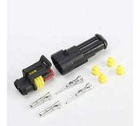 Auto Wasserdicht elektrischer Schnellverbinder Kabel Steckverbinder Stecker Auto 1,5 mm-Klemmen 18-20 AWG Drahtstecker 10 Set 2 Pin für KFZ LKW Auto Kayak Boote Roller Motorrad (2 pin)
