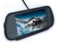 Auto Wayfeng WF® 7 "Auto Auto Monitor In-Spiegel LCD-Bildschirm 800x480, 12V / 24V Universal für LKW Spiegel Mount Clip 2 Cinch-Eingang für Backup-Kamera/Rückansicht/DVD/Media Player