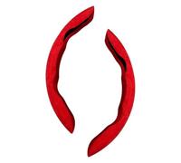 Auto Wildleder Lenkradhüllen, für Hyundai i10 i20 i30 i40 ix20 ix25 ix35 ix55 G80 HB20 Getz Reina rutschfest Segmentierter Lenkradschutz Verschleißfeste Atmungsaktive,D Red