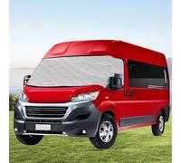 Auto Windschutzscheiben Abdeckung für FIAT DUCATO 2006-2019, Externe Sonnenschutz Frontscheibe Thermomatten, Wasserdicht Wetterfest Anti-UV Frontscheibenabdeckung Wrap Cover