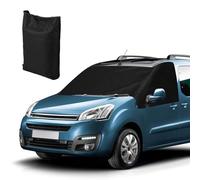 Auto Windschutzscheiben Abdeckung Kompatibel mit Citroen Berlingo Peugeot Partner 2008-2018, 600D Sonnenschutz Frontscheibe Thermomatten, Externe Thermo Scheibenabdeckung Schwarz