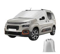 Auto Windschutzscheiben Abdeckung Kompatibel mit Citroen Berlingo Peugeot Partner 2018-2025, Sonnenschutz Frontscheibe Thermomatten, Externe Thermo Scheibenabdeckung (Aluminiumfolie)