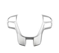 Auto Zierleisten Für Ford Für Ranger Für Everest Für Endeavor 2015-2020 ABS Chrom Lenkrad Abdeckung Aufkleber Trim Rahmen Dekorateur Zubehör(Silber)