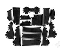 Auto Zierleisten Für Hyundai Für Ix35 2013-2017 Auto-Styling Autozubehör Rutschfeste Matte Innentürpolster Cup Mat(Weiß)