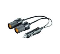 Goobay KFZ/Auto Zigarettenanzünder Y-Verteiler, 12 V, 0.2 m, mit 2,5-A-Sicherung, Zigarettenanzünder-Stecker > 2x Zigarettenanzünder-Buchse, schwarz