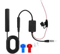 Autoantenne mit Verstärker Universal 12V mit 300cm Kabel, Antennenverstärker für Autoradio FM/AM/DAB, Autoantenne mit DIN-Adapter, KFZ Autoradio Antenne Stereo Media für Fahrzeug, PKW, LKW, SUVA