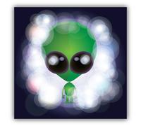 Autoaufkleber Alien Kopf K4750 Sticker-12cm