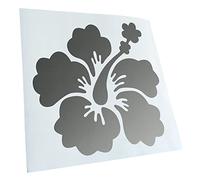 Autoaufkleber - Hibiskus Blüte - Heckscheibe Auto Aufkleber wetterfest für Kfz LKW Mofa Truck - Sticker außen selbstklebend Tuning Zubehör für Fenster Fahrzeug Scheibe