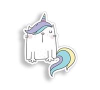 Autoaufkleber Katze Unicorn Einhorn Kitten Z77 Sticker-12cm