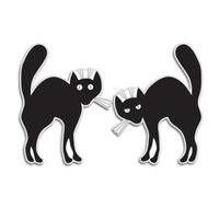 Autoaufkleber schwarz Katzen L1342 Sticker-12cm