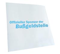 Autoaufkleber - Sponsor der Bußgeldstelle - Heckscheibe Auto Aufkleber wetterfest für Kfz LKW Mofa Truck - Sticker außen selbstklebend Tuning Zubehör für Fenster Fahrzeug Scheibe