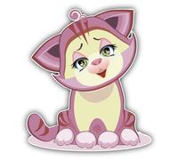 Autoaufkleber Toon Comic Katze Tier K631 Sticker 12cm süß lustig Spaß