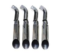 Autoauspuffendrohr Auspuffblenden für Mercedes für Benz W463 G-Klasse (G500, G55, G63), 76 mm, 4 Stück Auspuffendrohrblende(Silver C)