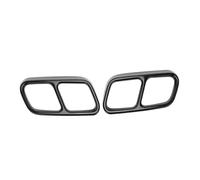 Autoauspuffendrohr Auspuffblenden mit vier Endrohren aus Edelstahl für Mercedes für Benz CLS W218 (2012-2017) Auspuffschalldämpfer(Glänzend schwarz)