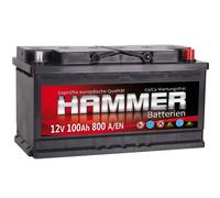 AUTOBATTERIE 12 Volt 100 Ah HAMMER Wartungsfrei sofort Einsatzbereit NEU