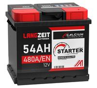 Autobatterie 12V 54Ah 480A/EN ersetzt 44Ah 45AH 50AH 52AH 46AH 55AH 47Ah 53AH