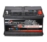 Autobatterie 12V 85Ah 780A/EN BlackMax Starterbatterie statt 74Ah 75Ah 77Ah 80Ah