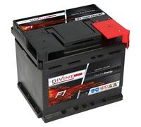 Autobatterie 50Ah F1 DiVine Energy +30% mehr Startleistung Starterbatterie