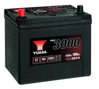 YUASA Autobatterie Asia 60Ah 500A 12V Starterbatterie Pluspol links YBX3014