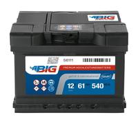 Autobatterie 61Ah BIG Premium 56111 12V 540A/EN Starterbatterie PKW KFZ