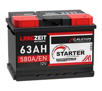 Autobatterie 63Ah 12V LANGZEIT Starterbatterie ersetzt 54Ah 55Ah 60Ah 62Ah 65Ah