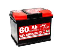 Autobatterie AGM 60Ah 12V 650A ersetzt 60Ah 62Ah 64Ah 65Ah Speed