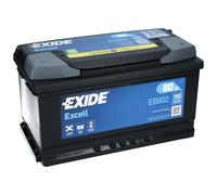 Exide EB802 Excell 12V 80Ah 700A Autobatterie