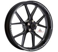 Autodomy Felgenrandaufkleber Komplettset für 2 Räder von 15" bis 19" Zoll | Felgen Aufkleber Motorrad Sport Design Widerstandsfähig Gegen Regen und Sonne (Silber)