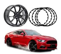 Autofelgen Kantenschutz Schutzring 16-20 Zoll Felgenschutzringe, Schutzzierring für Autoreifen 4er-Set Radkantenschutzring Autoreifenschutz Dekoration Styling Zubehör(Size:20 inch,Color:Schwarz)