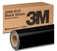 Autofolie Schwarz Glänzend 3M 2080 G12 Car Wrapping Folie - Meterware x 1,52m