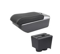 Autoinnenausstattungsteile Mittelkonsole Ablagefach Schwarze Armlehne Für VW Für Polo 9N 3 2002-2009 Armlehnenzubehör(White line)