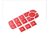 Autoinnenraum Kompatibel mit Porsche für Cayenne für Panamera 2018 2019 2020 2021 Auto-Styling Fensterglas-Hebeschalter Tastenverkleidung Aufkleber(Red)