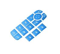 Autoinnenraum Kompatibel mit Porsche für Cayenne für Panamera 2018 2019 2020 2021 Auto-Styling Fensterglas-Hebeschalter Tastenverkleidung Aufkleber(Blue)