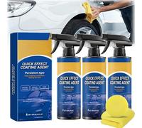 Autolack Spray, Autolackspray für Glanz Und Schutz, Lackschutz, Quick Effect Coating Agent, 3-In-1 Wasserlose Auto Politur & Kratzerentferner (3)