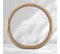 Autolenkradbezug für Mercedes-Benz EQS SUV 450+ 500 580 680 4MATIC, Lenkradbezug aus Leder, Rutschfester Griff, für Alle Jahreszeiten Geeignet,D-Beige