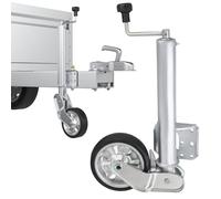 Schwerlast Automatik Stützrad 500kg 60mm Vollgummi Stahlfelge Anhänger Wohnwagen