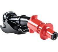 Automatik-Ausgussstutzen f.L.190mm m.Füllstopfunktion schwart-rot