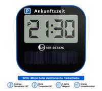 Automatische Parkuhr Auto Digital Elektronisch Parkscheibe Solar USB Ladbar PKW